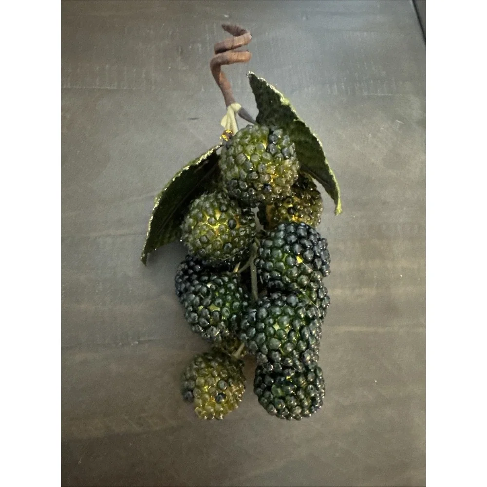 Vintage Realistic Blackberries Faux Fruit Bunch Cottage Core Home Decor 6